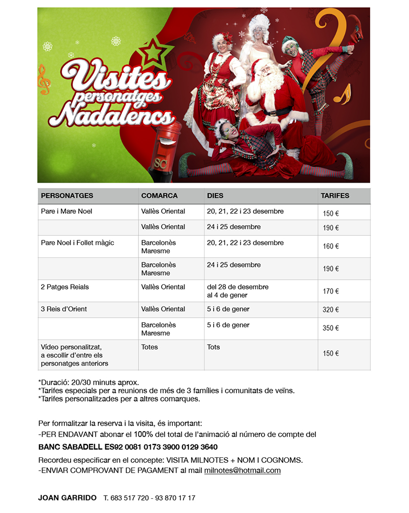 formulario personatge nadal